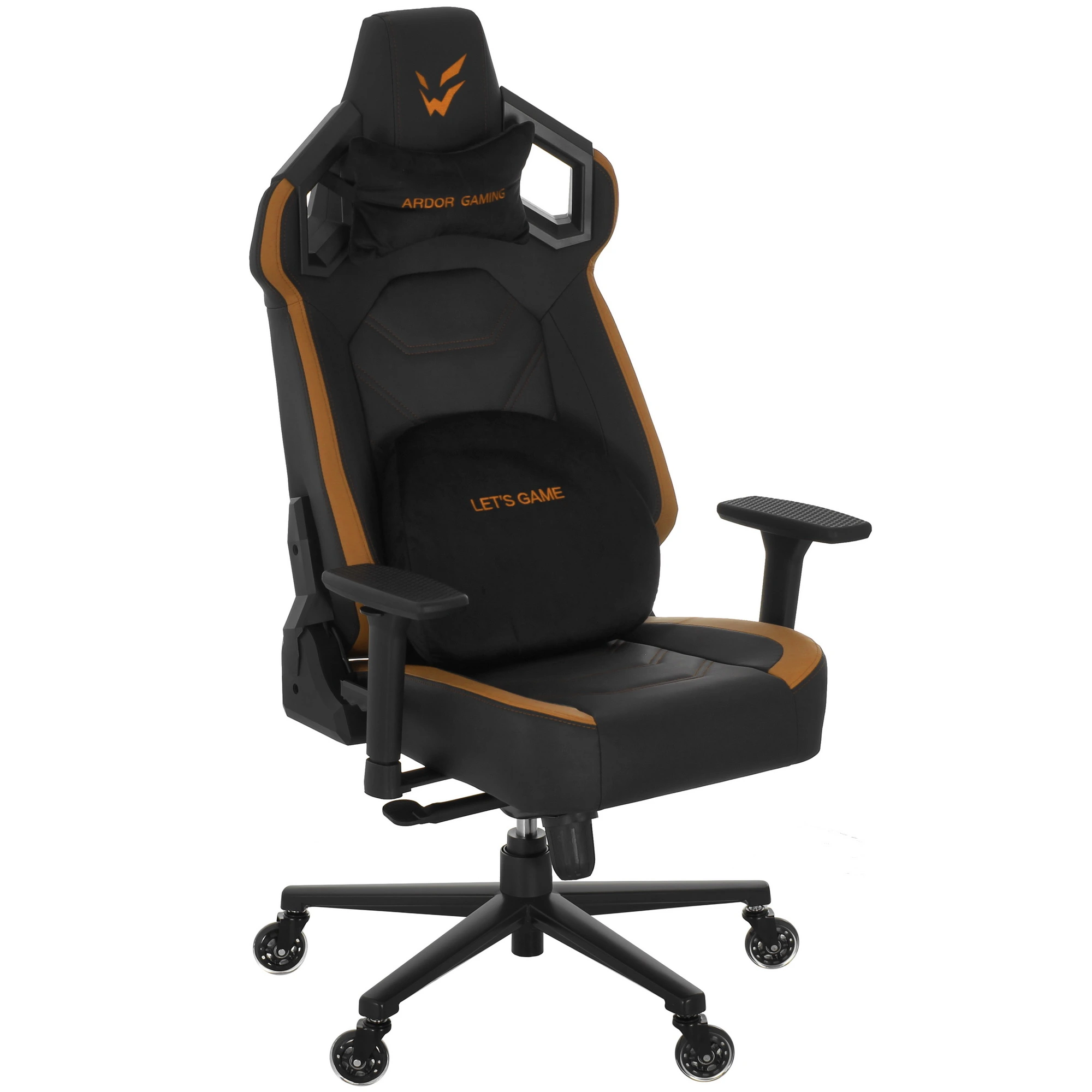 Кресло для геймеров ARDOR GAMING Ghost Knight 1000R RB-004 Black; иск. кожа; регулировка подлокотников 3D; 60 мм (класс 4); нагрузка до 150 кг