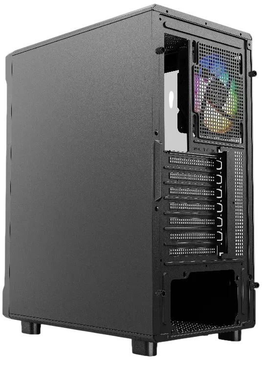 Корпус Powercase Mistral PA5B FRGB Black (CMOAB-L4); ATX; Midi-Tower; без БП; сталь; 2x3.5" int.; 4 x 120 мм; 1xUSB 2.0/1xUSB 3.0/Mic/Aud; чёрный