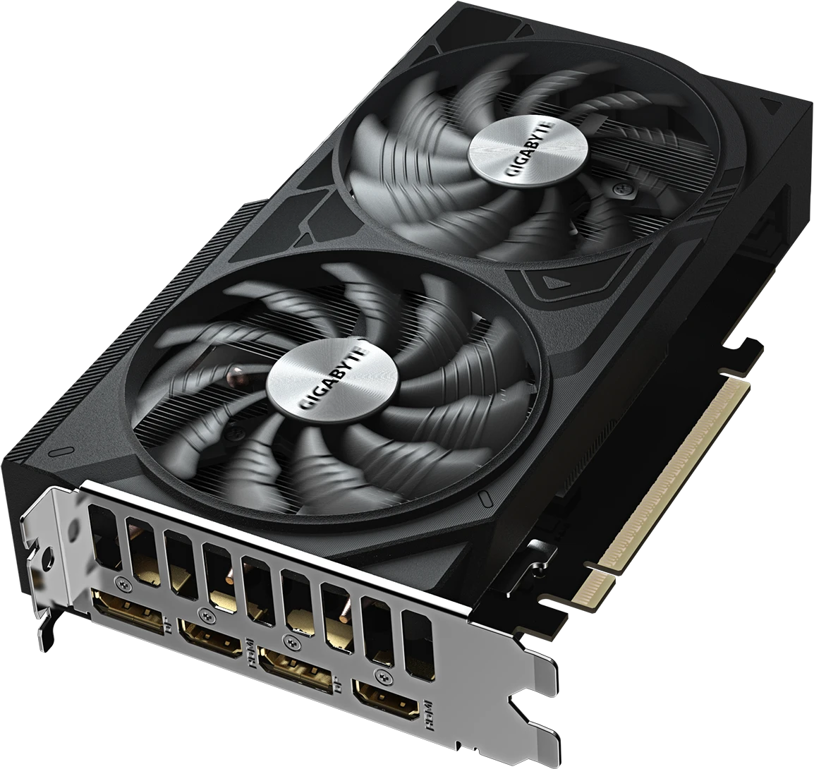 Видеокарта Gigabyte GeForce RTX 5050 WINDFORCE OC V2 8GB (GV-N5050WF2OCV2-8GD); 8 Гб GDDR7; 2317-2587 МГц; 20 ГГц; 128 бит; 1xHDMI, 3xDP; 2-slot; черн