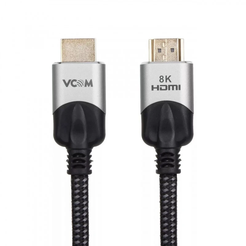 Кабель HDMI->HDMI v.2.1 VCOM (CG865-1.5M); HDMI Тип A; HDMI Тип A; 8K@60Hz; нейлоновай оплетка; 1,5 м