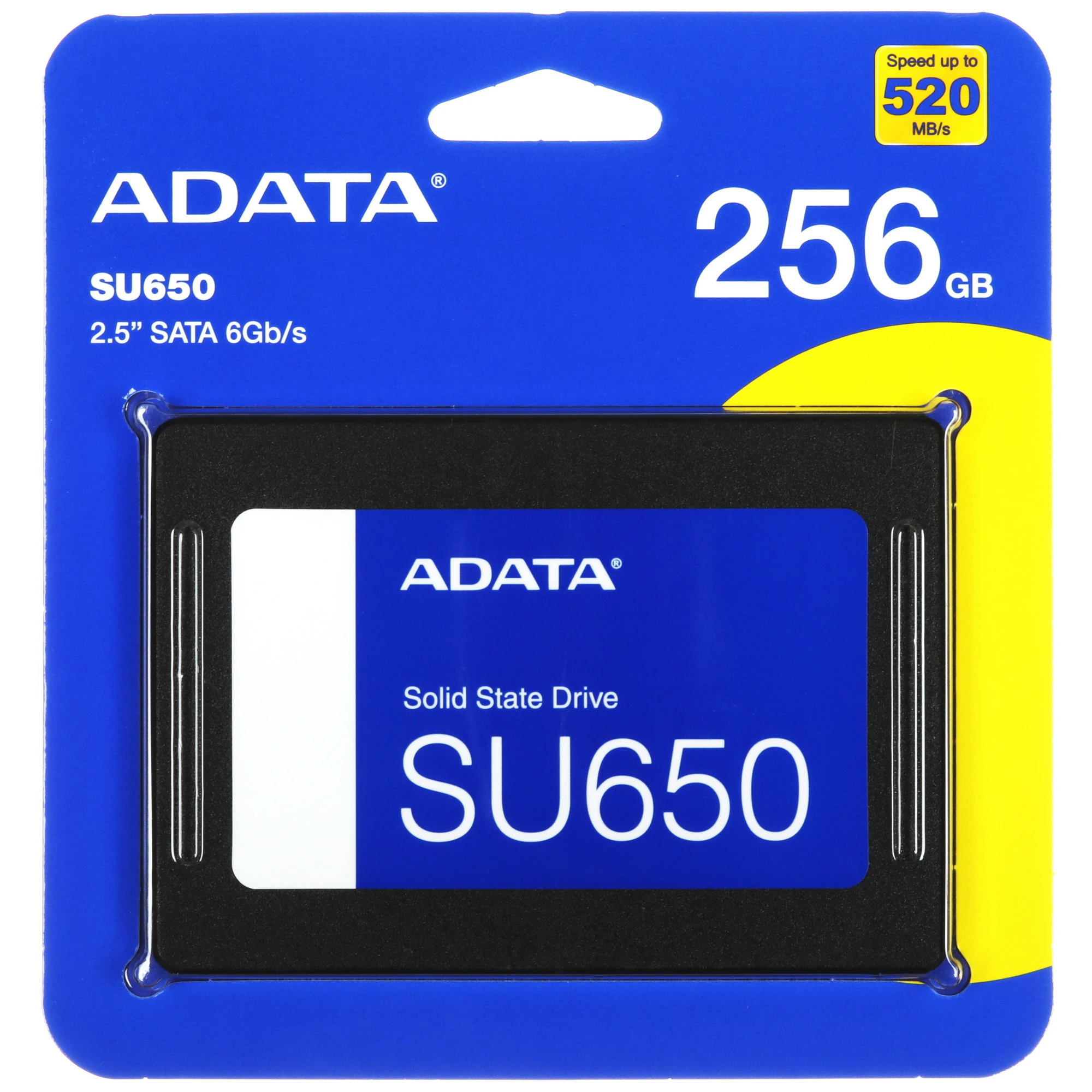 Накопитель SSD 256 ГБ A-Data SU650 (ASU650SS-256GT-R***); 2,5"; 520Мб/с -  450Mб/с; 3D TLC; SATA III