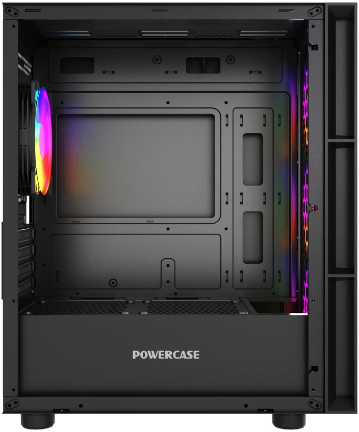 Корпус Powercase Mistral Micro EM17 Black (CMMEM17B-A4); mATX; Mini-Tower; 4х120 мм; 2xUSB 2.0/1xUSB 3.0; Mic/Audio; черный