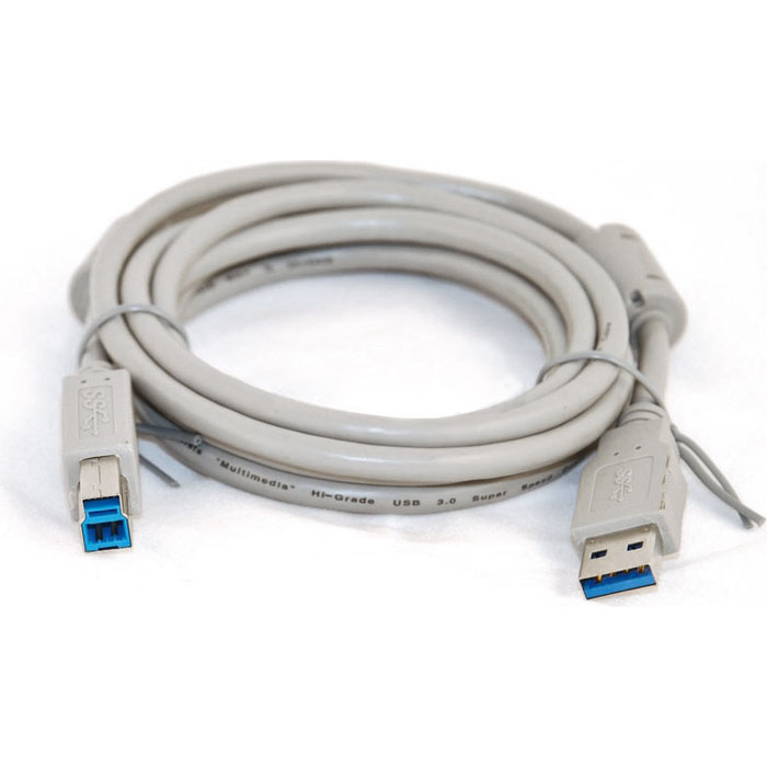 Кабель USB 3.0 AM/BM Belsis BW1414; USB 3.0 Тип A; USB 3.0 Тип B; с ферритовым фильтром; 1,8 м; серы