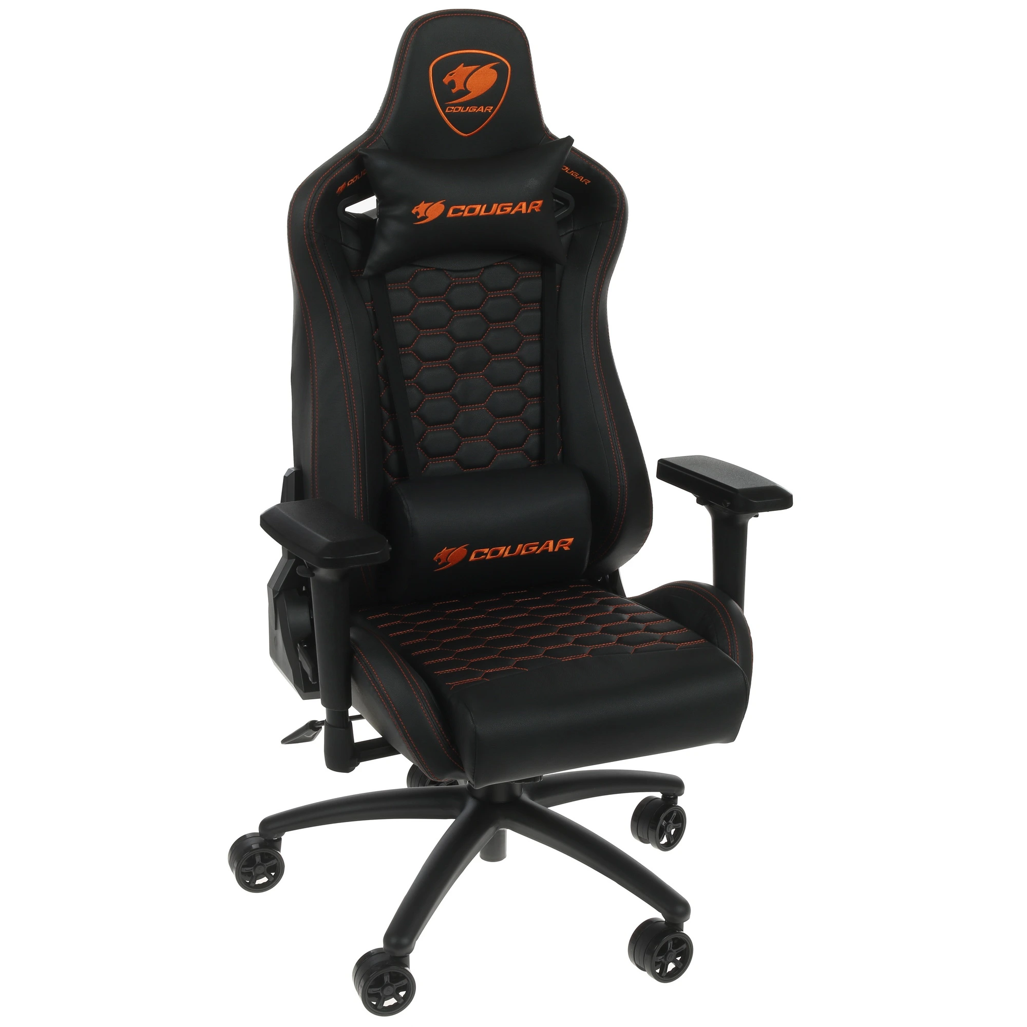 Кресло для геймеров Cougar OUTRIDER S Black (CU-OUTSB***); иск. кожа; регулировка подлокотников 4D; чёрный; 80 мм (класс 4); нагрузка до 120 кг