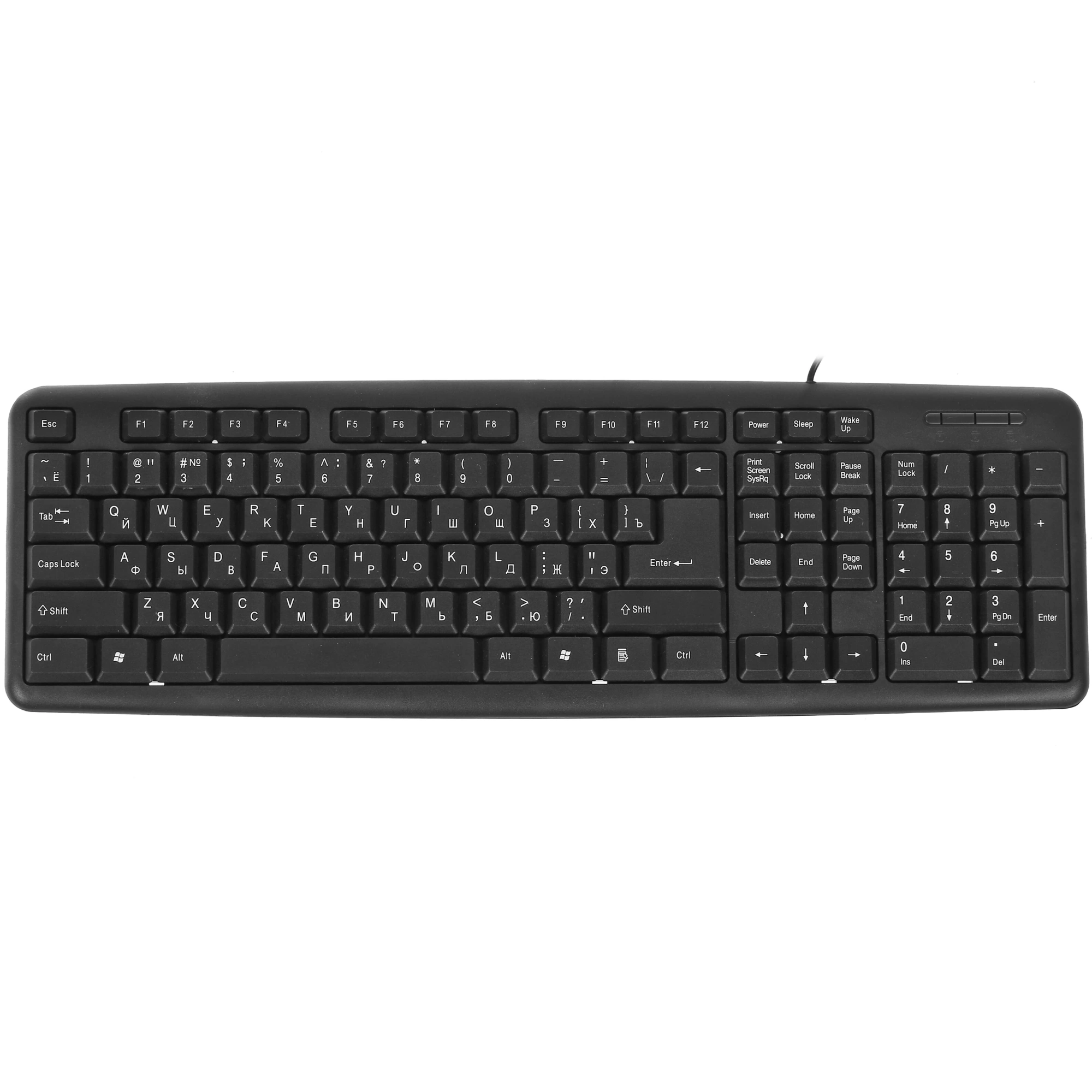 Клавиатура проводная Defender #1 HB-420 (45420***); USB; мембранная; ENG\RUS; чёрный