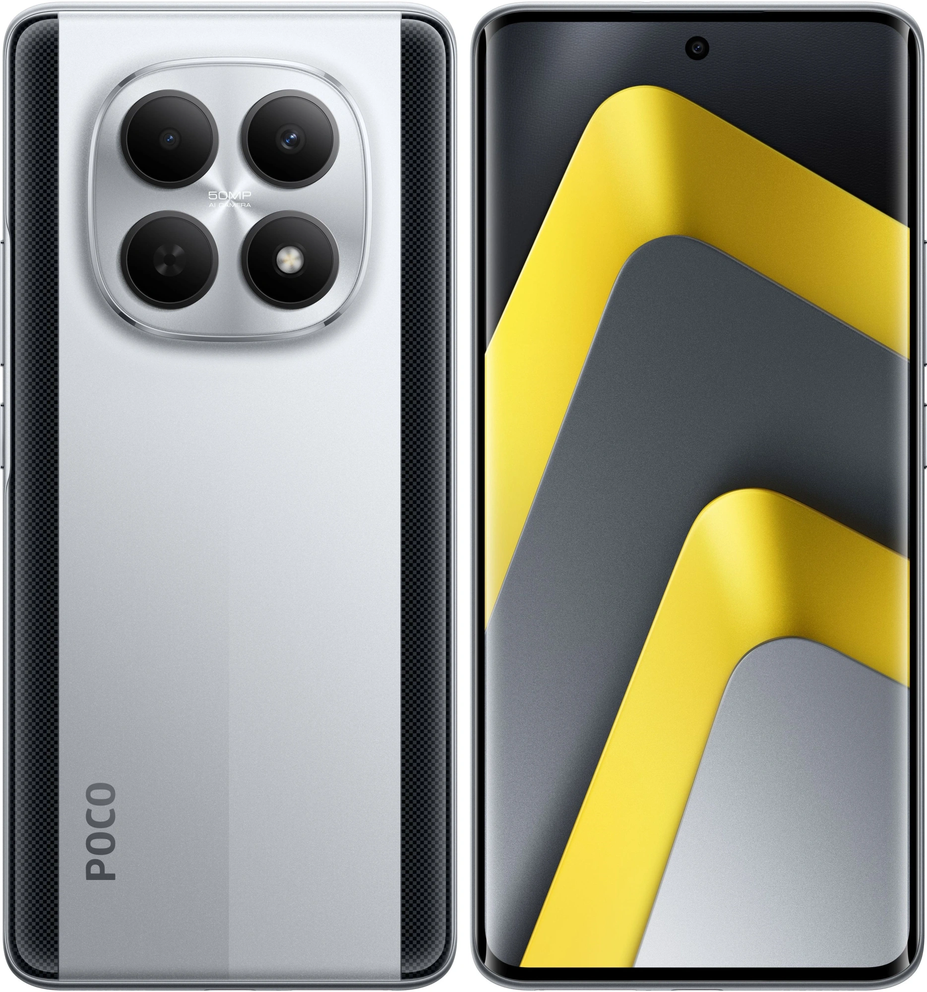 Смартфон 6.77" POCO M8 5G 8 Гб/512 Гб серебристый, AMOLED 120 Гц, 2392x1080, Snapdragon 6 Gen 3 8 ядер 2.4 Ггц, 50+2 Мп/20 Мп BT5.1, Android 15, 5 520