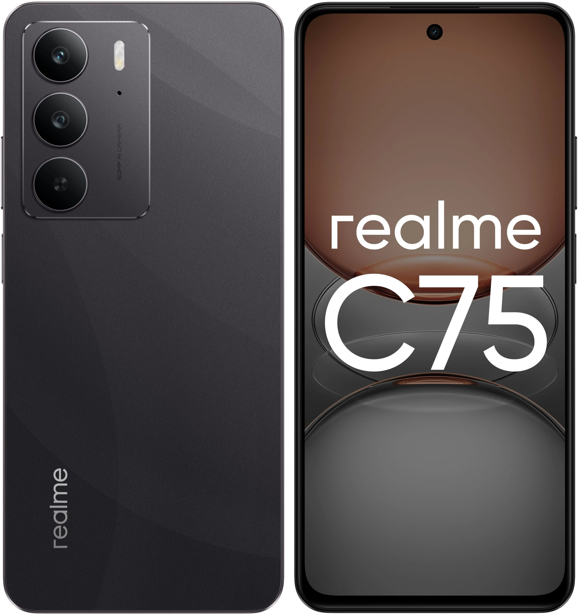 Смартфон Realme C75 8/256 Гб Black; (RMX3941B) 6.72" IPS 90 Гц; 2400 x 1080; MTHelio G92 Max 8 ядер 2 Ггц; 8 Гб/256 Гб; 50+0.08 Мп/8 Мп BT5.0; WiFi