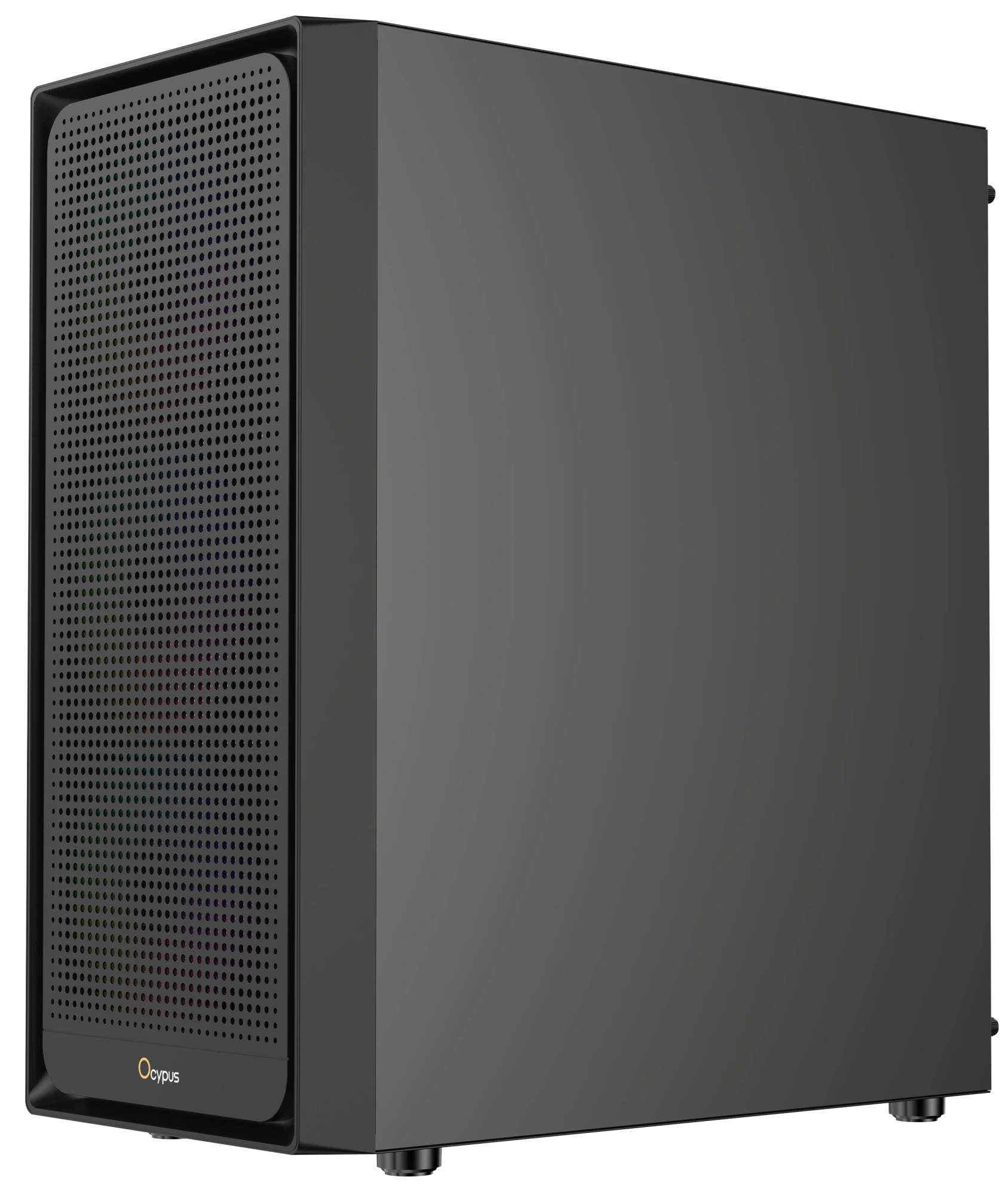 Корпус Ocypus Gamma C50 ARGB Black (Gamma-C50-BKG400XX-GL); mATX; Mini-Tower; без БП; 4x120 мм; 2xUSB 2.0/1xUSB 3.X; 1xMic/Aud; черный